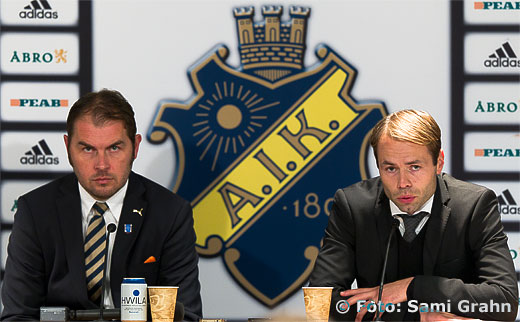 GAIS tränare Alexander Axén och AIK chefstränare Andreas Alm efter matchen