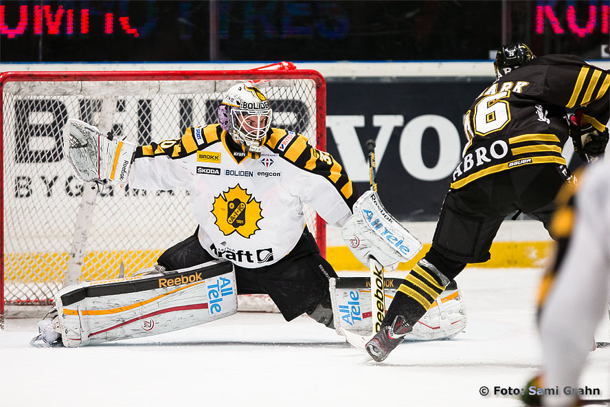 Tröstmål av AIK Mattias Janmark Nylén bakom Skellefteå Joacim Eriksson