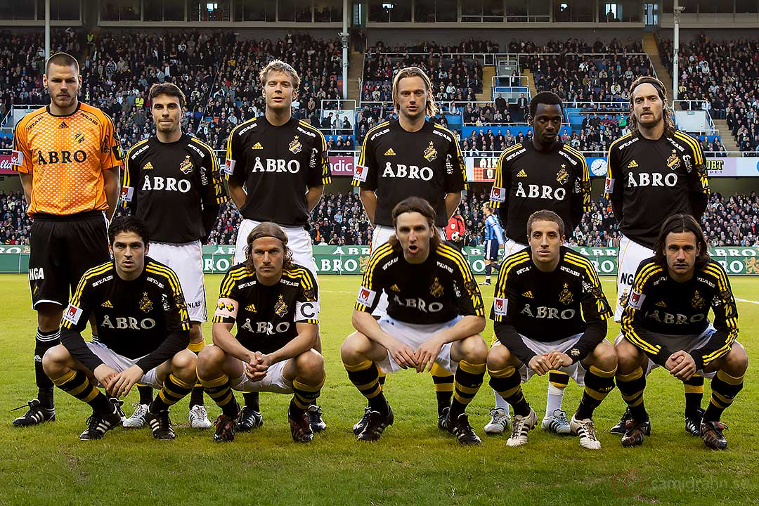 AIK:s startelva: Örlund, Mendes, Karlsson, Bojent, Johnson, Rubarth, Djordjic, Tjernström, Johansson, Pavey, Obolo