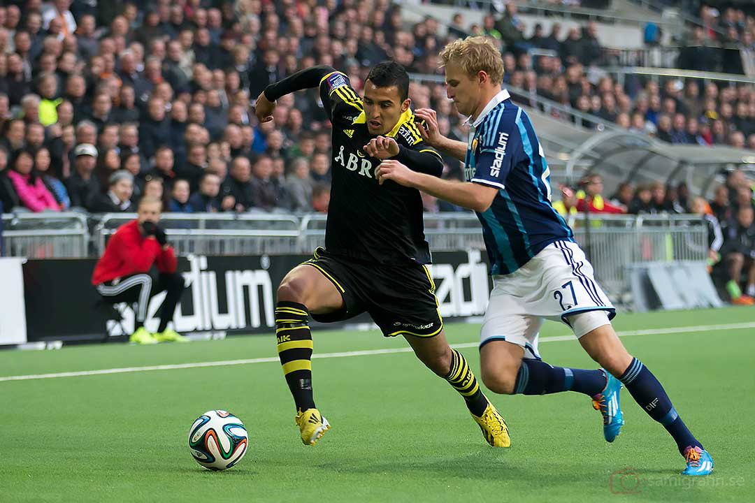 AIK Nabil Bahoui och DIF Vytautas Andriuskevicius