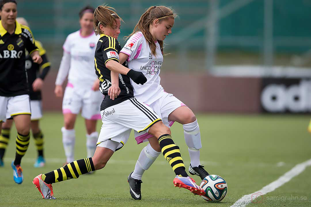 AIK Madeleine Tegström och Rosengård Sarah Mellouk