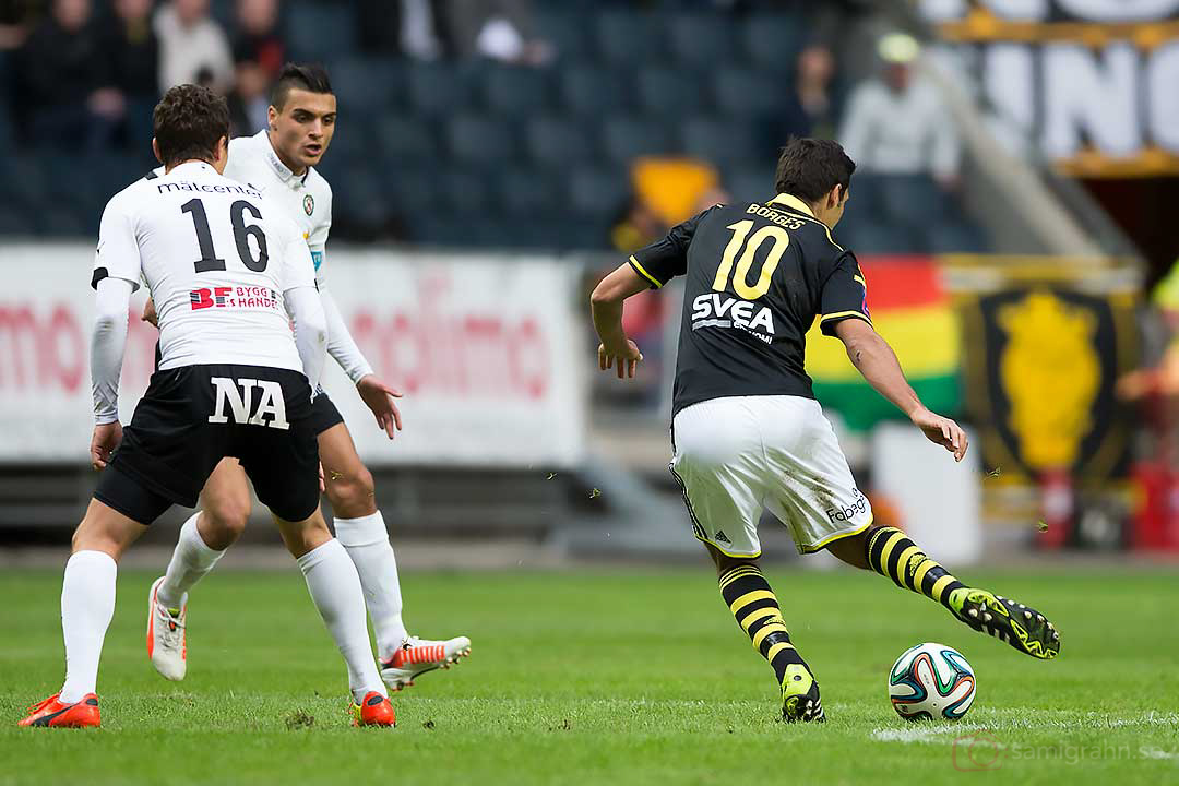 Örebro Shpetim Hasani,  Ahmed Yasin och AIK Celso Borges 