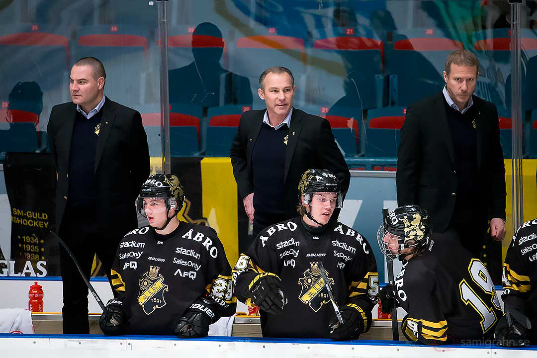 AIK:s tränartrio: Mats Bäcklin, Rikard Franzén och Mats Lindgren