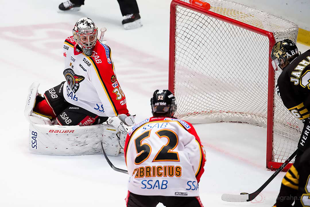 Kvitterat till 1-1 av AIK Mattias Janmark Nylén bakom Luleå målvakt Daniel Bellissimo