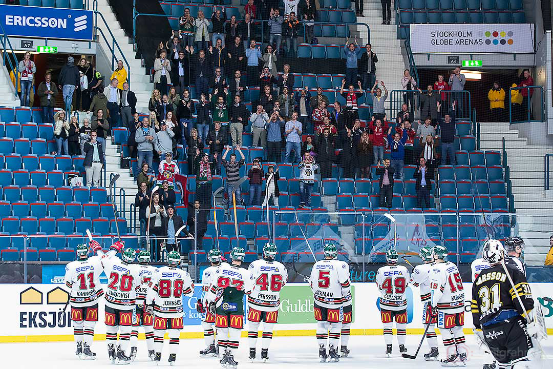 Frölunda tackar sina supportrar efter 3-5-segern