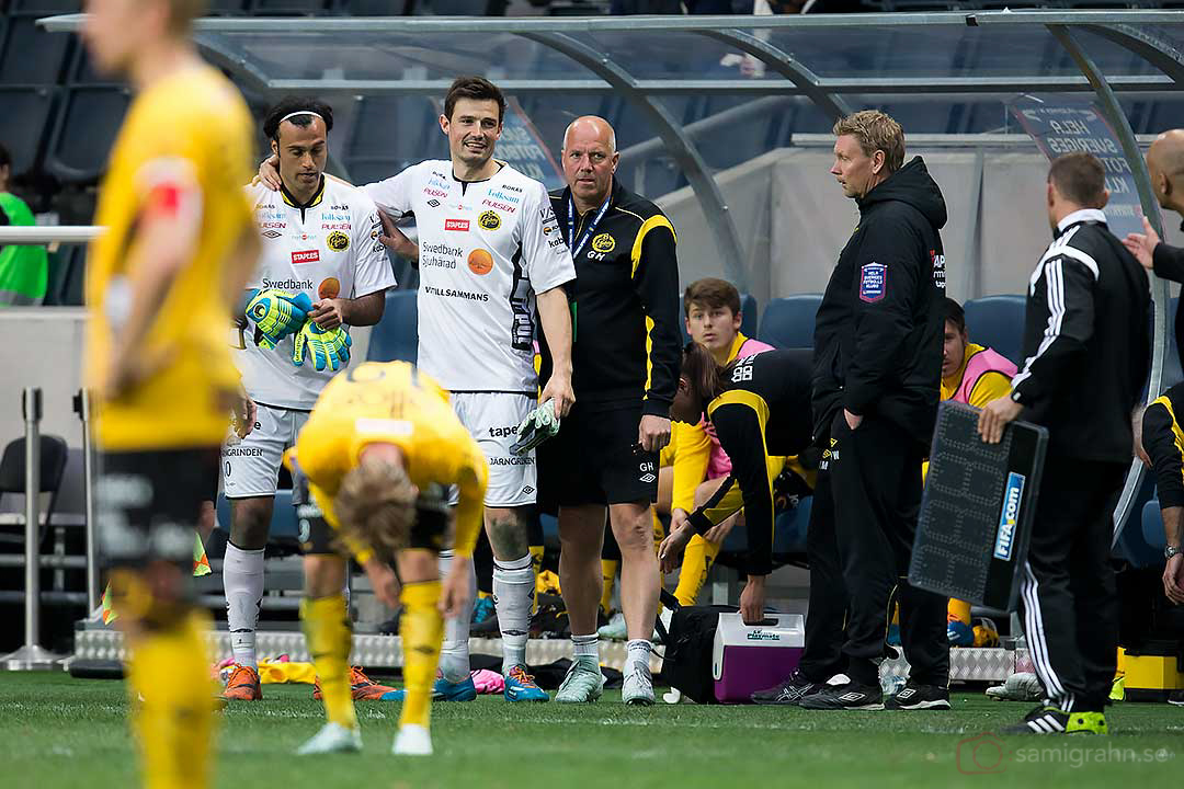 Elfsborg målvakt Abbas Hassan byttes in istället för skadade Kevin Stuhr-Ellegaard