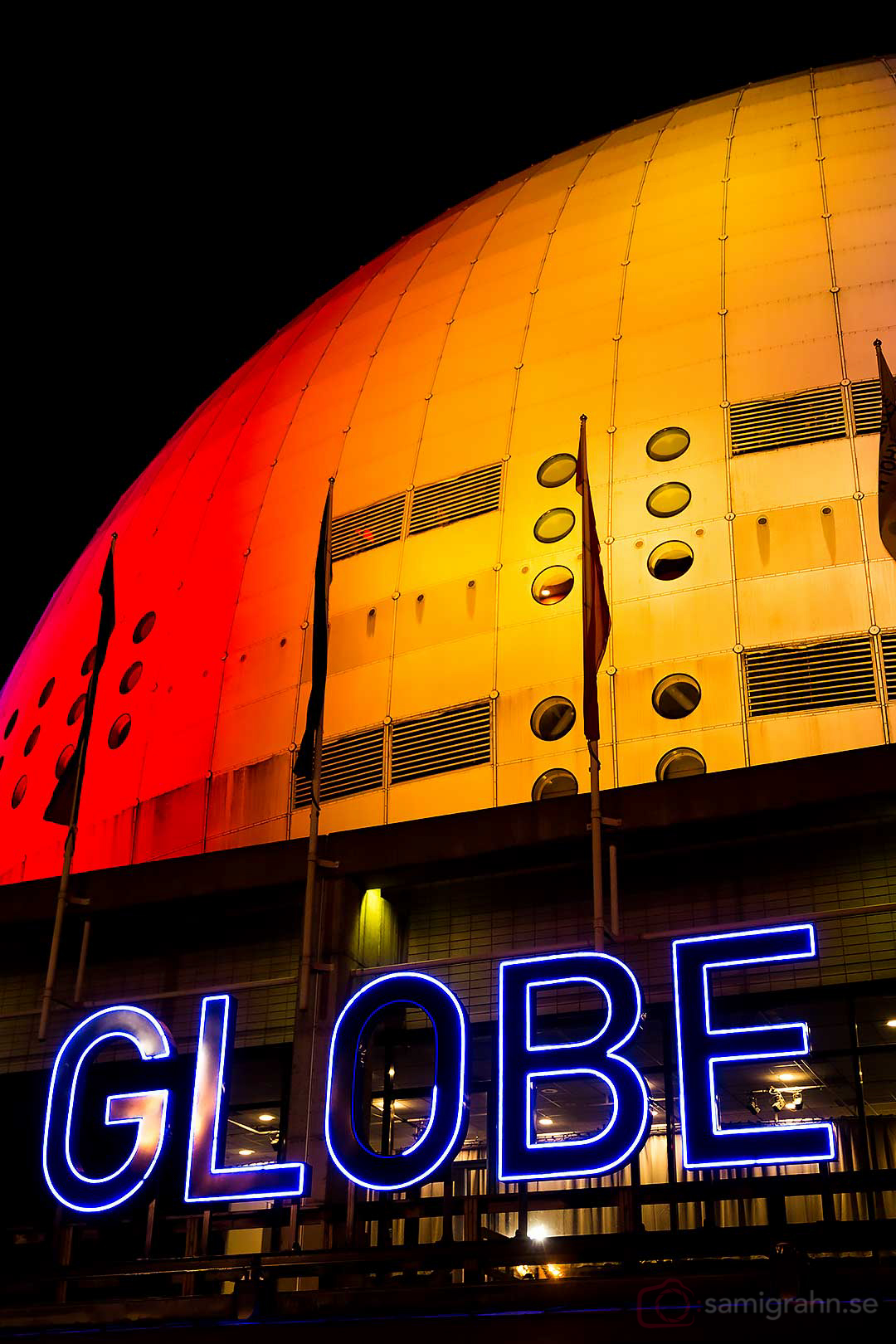 Globen sett från Hovets entré